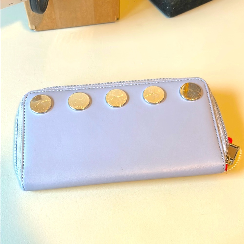 French Connection Lavender Wallet with Silver Accents
